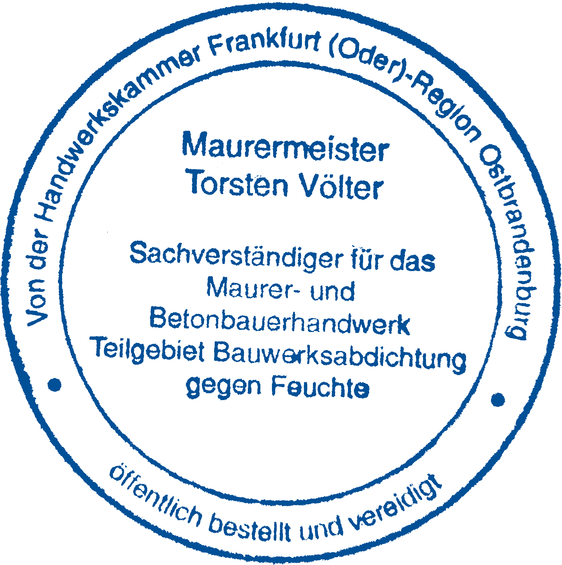 Stempel Sachverständiger Bauwerkabdichtung